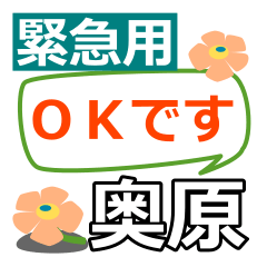 Emergency use[okuhara]name Sticker