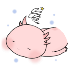 Cute Axolotl sticker from japan