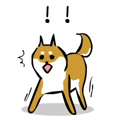 Moving!Sibainu Cute Dog Sticker keigoVer
