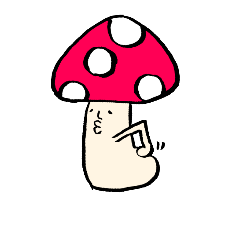 Cute surreal mushroom