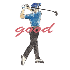 Golf stamp watercolor touch