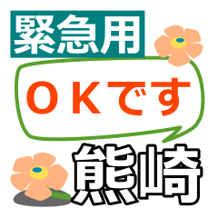 Emergency use[kumasaki]name Sticker