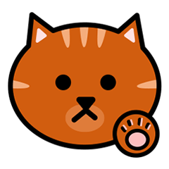 Orange tabby cat face sticker