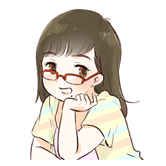 a Girl with glasses on