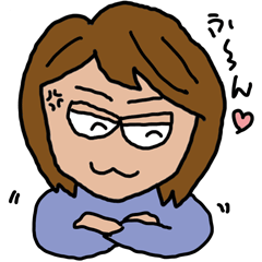 Cute Middle-aged "Obasan" lady Stickers2