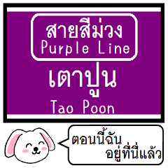 Inform station name Purple Line of Thai