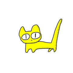 yellow weak cat