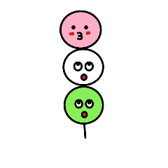 stickers of Japanese dango