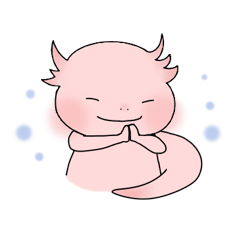 Cute Axolotl sticker / japan