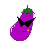 Eggplant Face Sticker