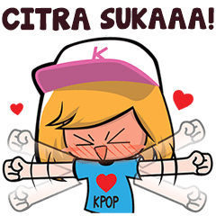Citra the KPOP Fan Girl Name Sticker