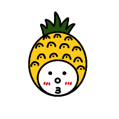 stickers of pineapple