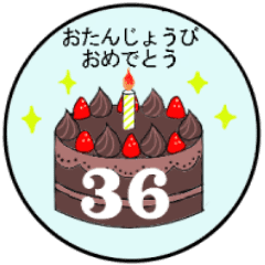 １歳 ３６歳までの誕生日ケーキ Line スタンプ Line Store