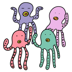 Space Alien "Octopus" and "UFO"