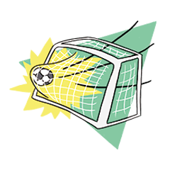 Fun soccer sticker