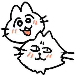 positive and negative cats sticker