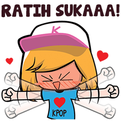 Ratih the KPOP Fan Girl Name Sticker