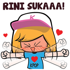 Rini the KPOP Fan Girl Name Sticker