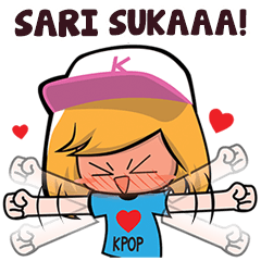 Sari the KPOP Fan Girl Name Sticker