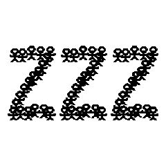 Abbreviated word formed by stick figures