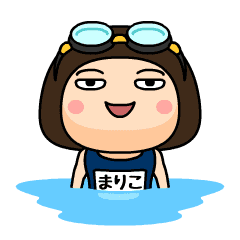 Mariko wears swimming suit