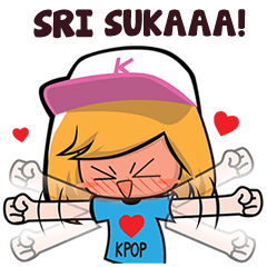 Sri the KPOP Fan Girl Name Sticker