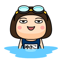 Yukiko wears swimming suit