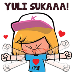 Yuli the KPOP Fan Girl Name Sticker