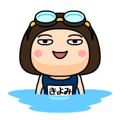 Kiyomi wears swimming suit
