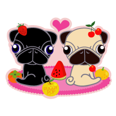 Fawn&BlackPug Sticker#5 Yearly schedule