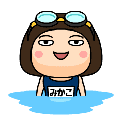 Mikako wears swimming suit