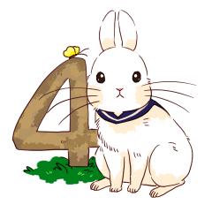 Lovely rabbit sticker!4