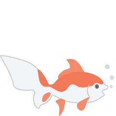 Animated lovely goldfish "Wakin-chan"