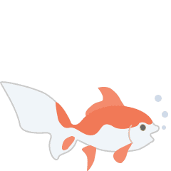 Animated lovely goldfish "Wakin-chan"