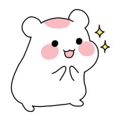 Cute pink hamster