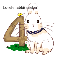 Lovely rabbit sticker!4(English version)