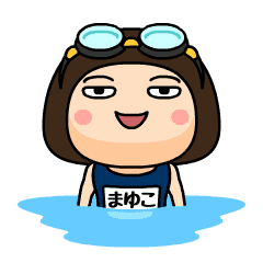Mayuko wears swimming suit