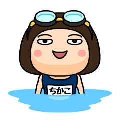 Chikako wears swimming suit