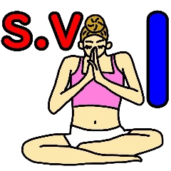 Namaste yoga pose of sanskrit version1