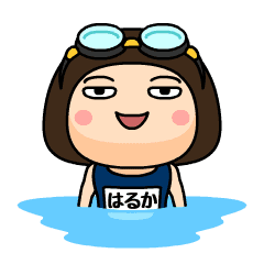 Haruka wears swimming suit