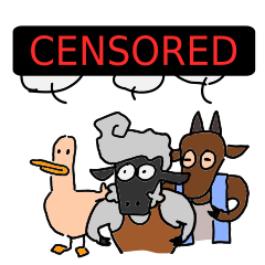 Duck,sheep,goat censored ver.