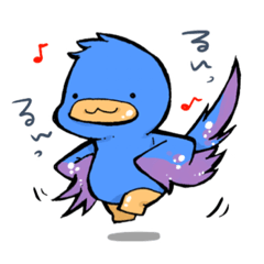 happiness of blue bird