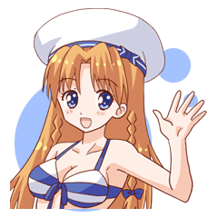 水着とマリンルックの女の子 Line スタンプ Line Store 水着とマリンルックの女の子 Line スタンプ Line Store