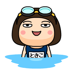 Tokiko wears swimming suit
