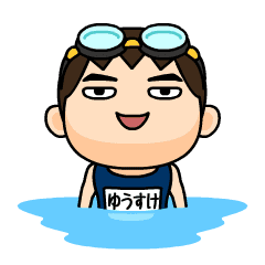 Yuusuke wears swimming suit