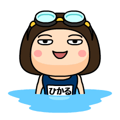 Hikaru wears swimming suit