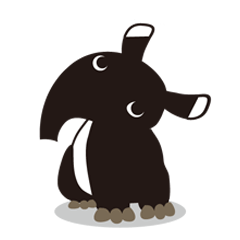 Tapirus sticker with a simple picture