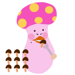 Mushroom chicken talks with herself