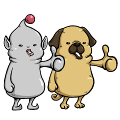 pug-chan and gle-chan