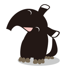 Cute tapirus sticker fou English
